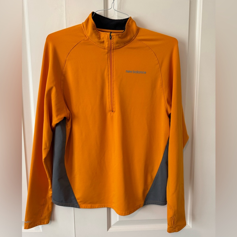 New Balance Vibrant Orange and Gray Pullover